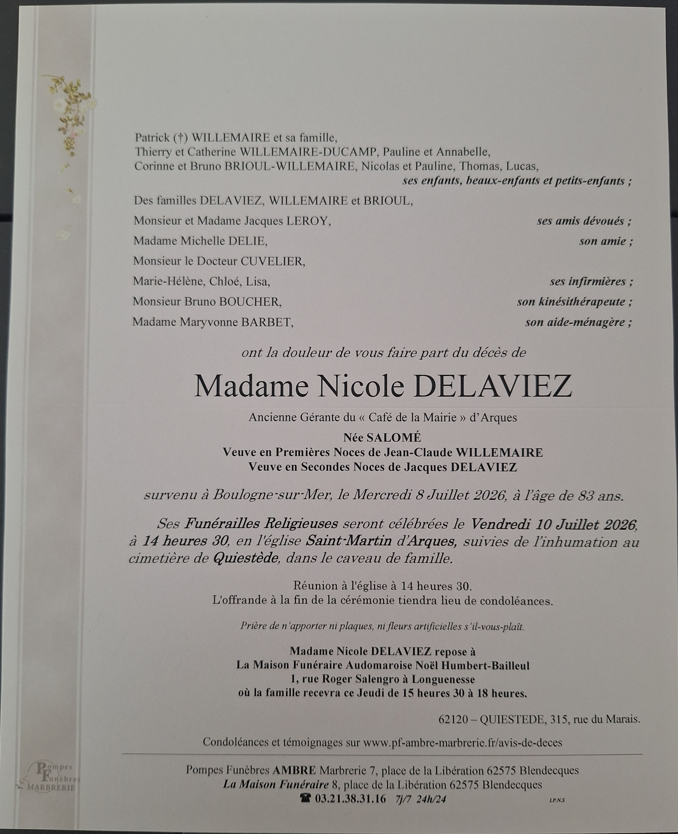 Avis de décès